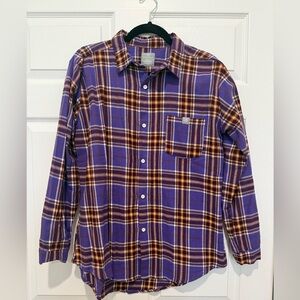 Southern Bliss Purple & Yellow Plaid Flannel Shirt